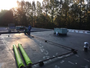 EPDM-in-process-copy-300x225 Options for leaking EPDM Roof Repair