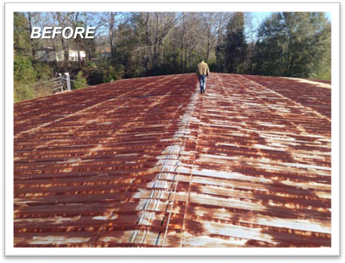 Rusty-Roof-Before Metal Roof Restoration - SC Public Day Care